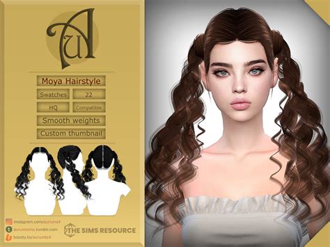 The Sims Resource - Curly Pigtails