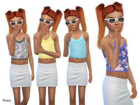 The Sims Resource - Kids Sunmer Crop Top