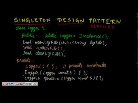 The Singleton Design Pattern in C++ YouTube
