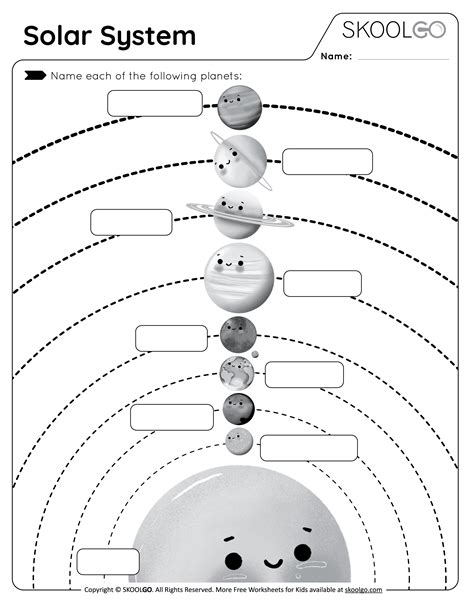 The Solar System Worksheets Solar System
