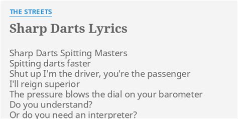 The Streets - Sharp Darts Lyrics LetsSingIt Lyrics