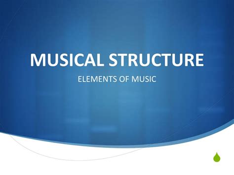 The Structure Of Musical Sound