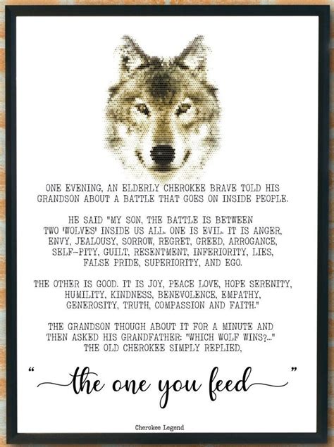The Tale Of Two Wolves Printable