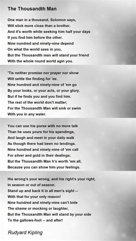 The Thousandth Man, by Rudyard Kipling - englishverse.com