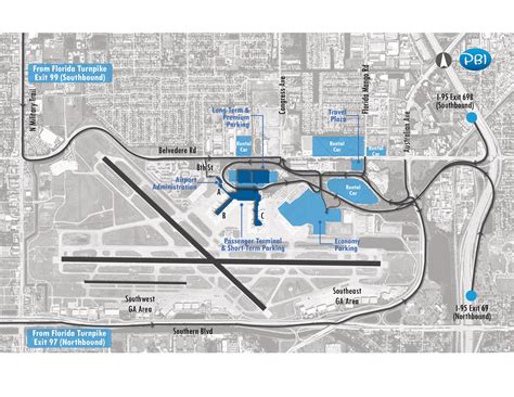 The Three Different Parking Options At Palm Beach International …