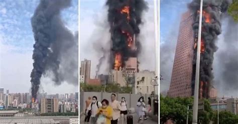 The Towering Inferno: Massive fire engulfs 42-story Chinese skyscraper …