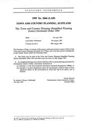 The Town and Country Planning (Simplified Planning Zones