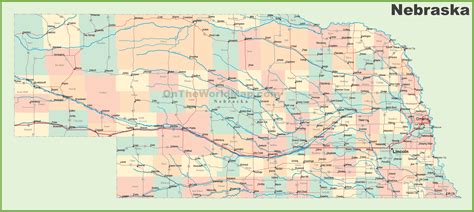 The US50 - Cities and Towns in Nebraska State