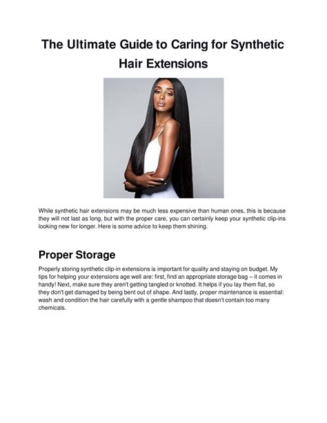 The Ultimate Guide to Caring for Synthetic Hair Extensions