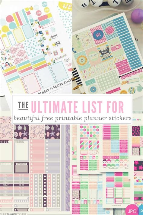 The Ultimate List for Beautiful Free Printable Planner Stickers