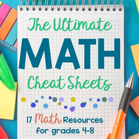 The Ultimate Math Cheat Sheets Grades 48 Learn in Color