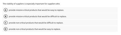 The Viability of Suppliers Is Especially Important for Suppliers Who Focus on Long-Term Growth