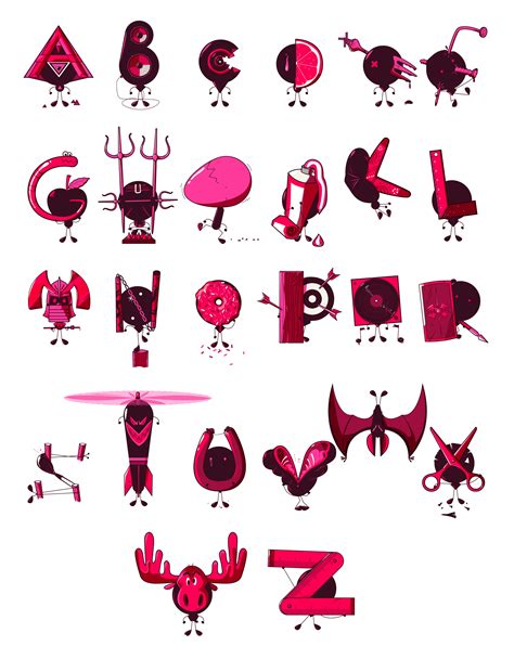 The WEIRD Character Alphabet on Behance
