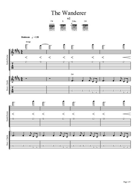 The Wanderer Tabs Songsterr Tabs with Rhythm