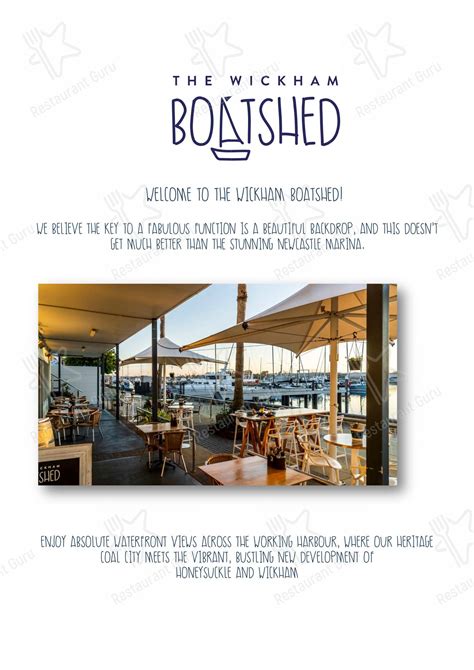 The Wickham Boatshed in Wickham - Restaurant menu and reviews