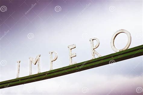 The Word Empire Written in Italian Language Stock Image Image of