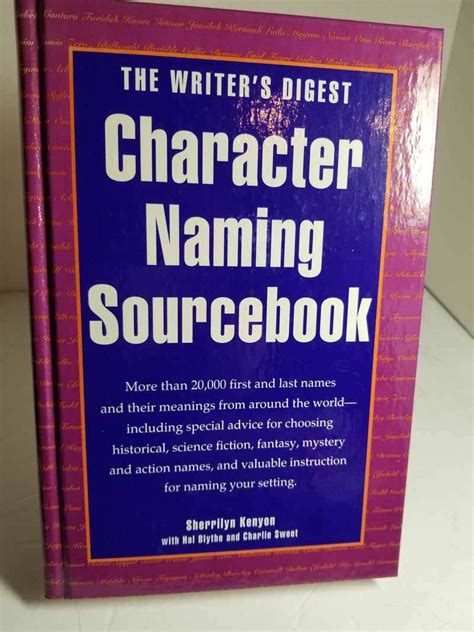 The Writers Digest Character Naming Sourcebook Pdf
