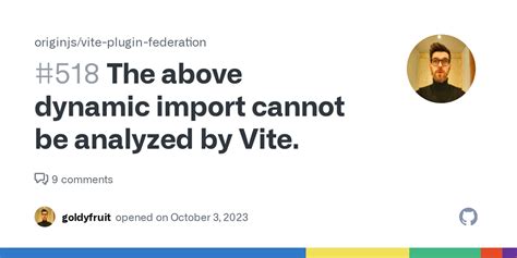 The above dynamic import cannot be analyzed by vite.  /* @vite-ignore */ testing it yourself ...