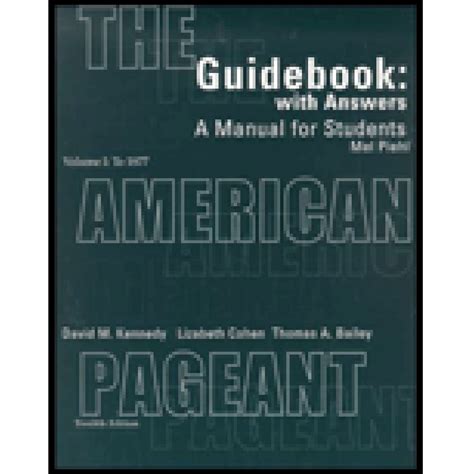 The american pageant 12th edition guidebook answers. - Marginalität, theoretische aspekte und entwicklungspolitische konsequenzen.