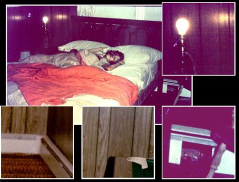 The amityville horror crime scene photos. A man who is tied up and unconscious imagines many horrific scenes with blood splattering, people being killed in gruesome ways, shooting himself, and blood pouring over him. A teenage girl goes into a closet, the door closes behind her and will not open; she pulls on the door and yells for help, blood drips from the ceiling light bulb, she ... 
