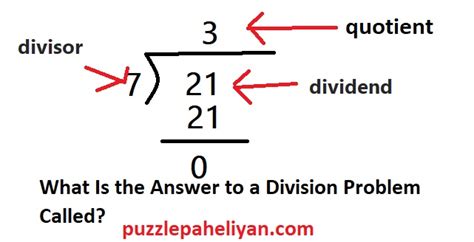 The answer to a division problem. There are branches of mathematics where division by zero is defined as infinity. Those branches have severe limitations in solving most real world problems. Let us define division by zero and see what happens. X/0 = Y. Now if we accept that any number times 0 is 0, we have problem. (5)0=0 (4)0=0 Therefore (5)0=(4)0, right? 
