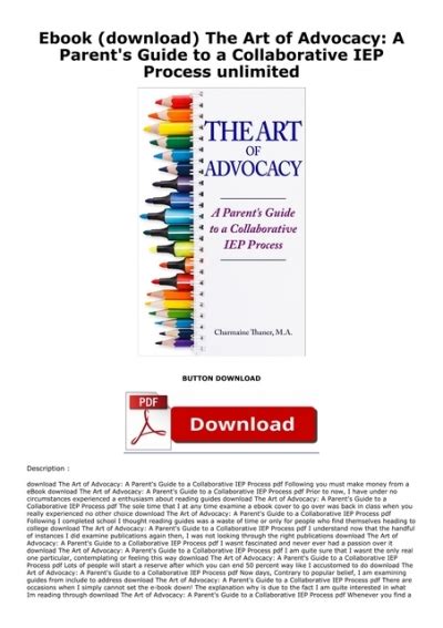 The art of advocacy a parents guide to a collaborative iep process. - Bose lifestyle ps 18 ps28 ps 48 service manual.