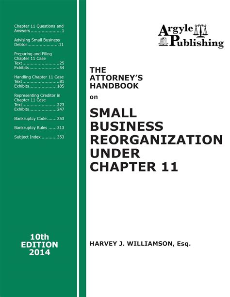 The attorneys handbook on small business reorganization under chapter 11 10th edition 2014. - Cuando sofía se enoja, se enoja de veras--.