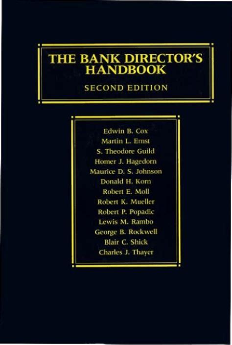 The bank directoraposs handbook 2nd edition. - Dale earnhardt collector s value guide collector s value guides.