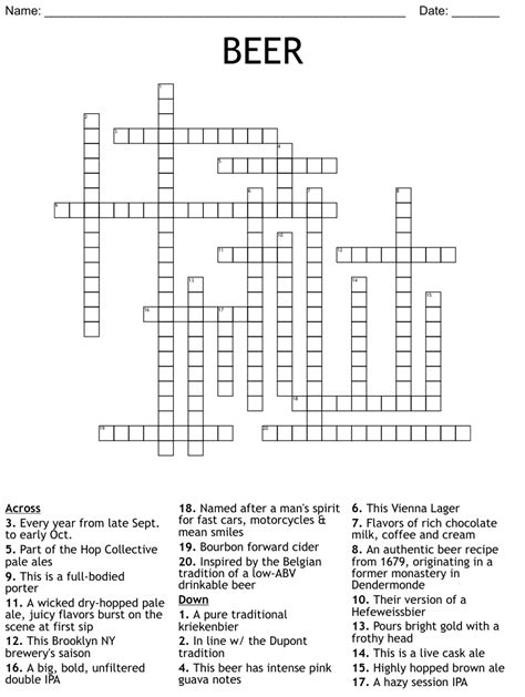 The banquet beer crossword clue. We have got the solution for the With 8-Across, YouTuber or TikTok star crossword clue right here. This particular clue, with just 7 letters, was most recently seen in the NY Times Mini on January 27, 2024. And below are the possible answer from our database. ... Crossword Clue See 6-Across Crossword Clue "The Banquet Beer" … 