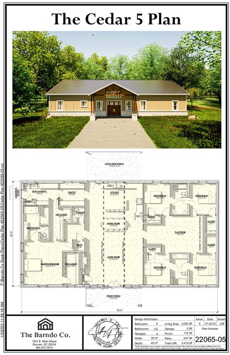 PDF delivery within 2 business days. Home / Plans / The Maple Plan #2. $ 2,995.00 $ 1,995.00. The Maple Plan #2 by The Barndo Co is a spacious, elegant barndominium layout that will be the talk of every conversation. With a spacious attached garage via breezeway, 2,488 SF of living space, a huge covered patio, and 5,916 SF of Total U/R space ... 