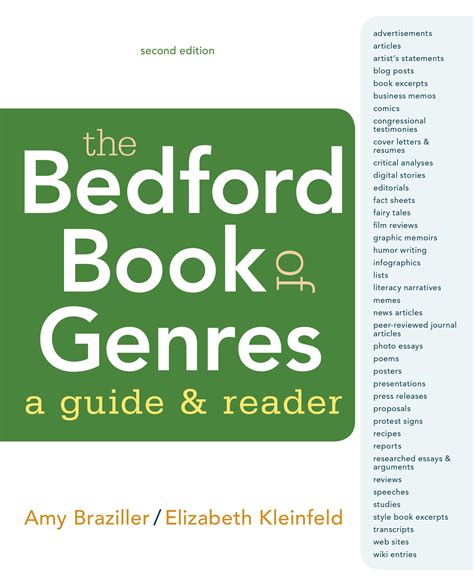 The bedford book of genres a guide first edition. - Manuale di diritto tavolare manuale di diritto tavolare.