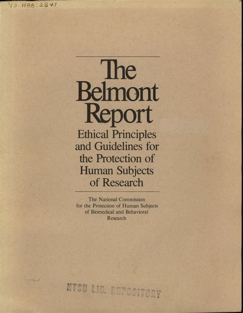 The belmont report ethical principles and guidelines for the protection of human subjects of research. - Mercedes 190 d service repair manual.