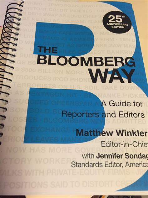The bloomberg way a guide for reporters and editors. - Manuale di riparazione di toyota celica 1990.
