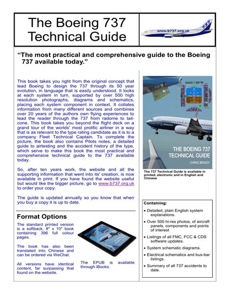 The boeing 737 technical guide used. - Manual del propietario de suzuki intruder volusia.