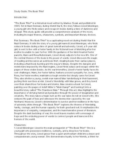 The book thief introduction