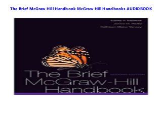The brief mcgraw hill handbook mcgraw hill handbooks. - Einführung in das prüfungs- und revisionswesen.