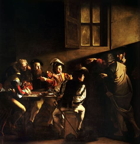 The calling of saint matthew. Caravaggio's painting "The Calling of St. Matthew" is a great work of art that captures the truth of a great Ignatian theme. 