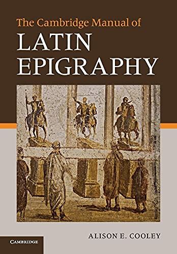 The cambridge manual of latin epigraphy. - Seat leon 1 4 tsi manuale utente.