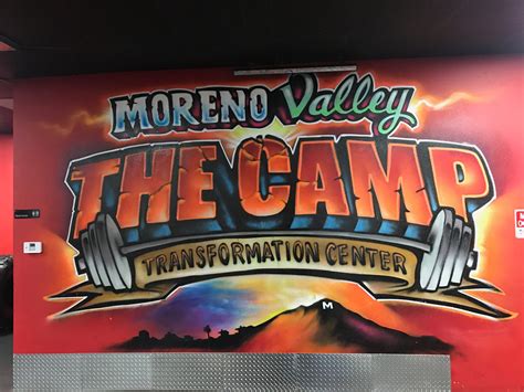 The camp transformation center moreno valley. Hours. Mon 4:30 AM - 8:30 PM. Tue 4:30 AM - 8:30 PM. Wed 4:30 AM - 8:30 PM. Thu 4:30 AM - 8:30 PM. Fri 4:30 AM - 8:30 PM. Sat 6:30 AM - 11:00 AM. (951) 563-8857. … 