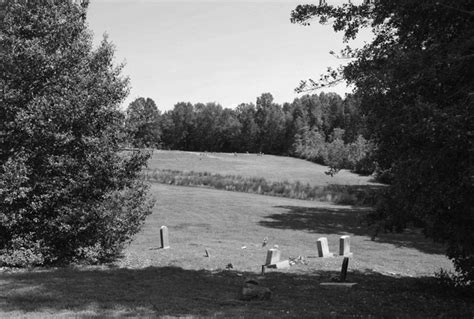 The cemetery at Little Ark Baptist Church. The unmowed section ...