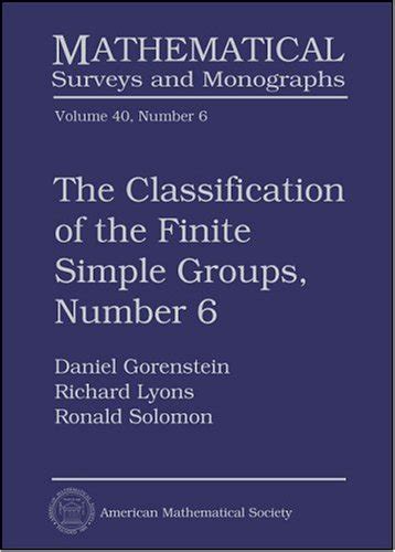 The classification of the finite simple groups number 6 mathematical surveys and monographs. - Bibliografie der bibliografieën van de zuidnederlandse letterkunde sinds 1780.