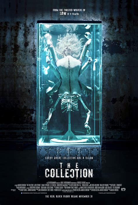 The Collection is a 2012 American horror film directed by Marcus Dunstan and co-written with Patrick Melton, and starring Josh Stewart, Emma Fitzpatrick, Lee Tergesen and …. 