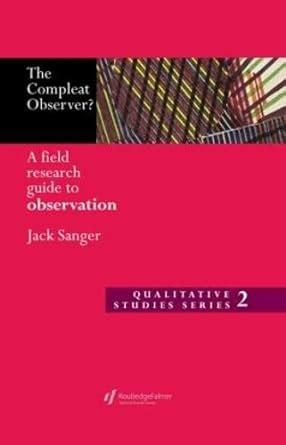The compleat observer a field research guide to observation qualitative studies series 2. - Study guide for 1z0 062 oracle database 12c installation and.