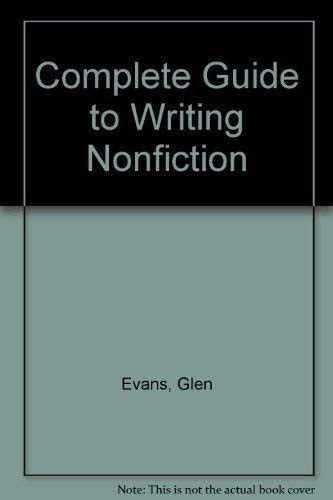 The complete guide to writing non fiction by glen evans. - Library user studies a manual for libraries and information scientists.