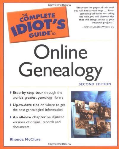 The complete idiots guide to online genealogy by rhonda r mcclure. - Honda gx 620 v twin parts manual.