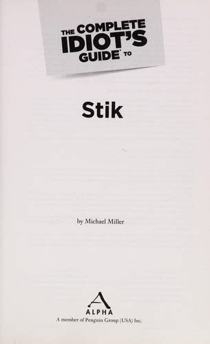 The complete idiots guide to stik by michael miller. - Aufbau einer schulgrammatik auf der primar- und sekundarstufe.