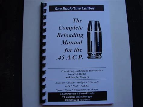 The complete reloading manual for the 45 acp. - Sabor agrio en la cultura mazahua.