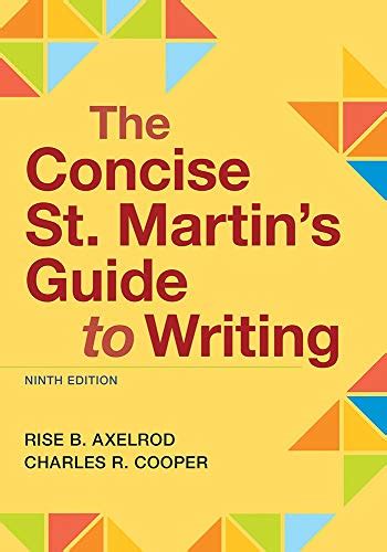 The concise st martin s guide to writing. - Introductory functional analysis with applications manual.