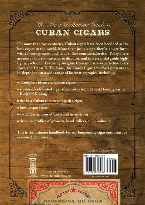 The cuban cigar handbook the discerning aficionado s guide to the best cuban cigars in the world. - Manuale delle parti gehl serie 260.