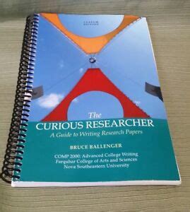 The curious researcher a guide to writing research papers custom. - Problèmes du commerce extérieur des pays en voie de développement..